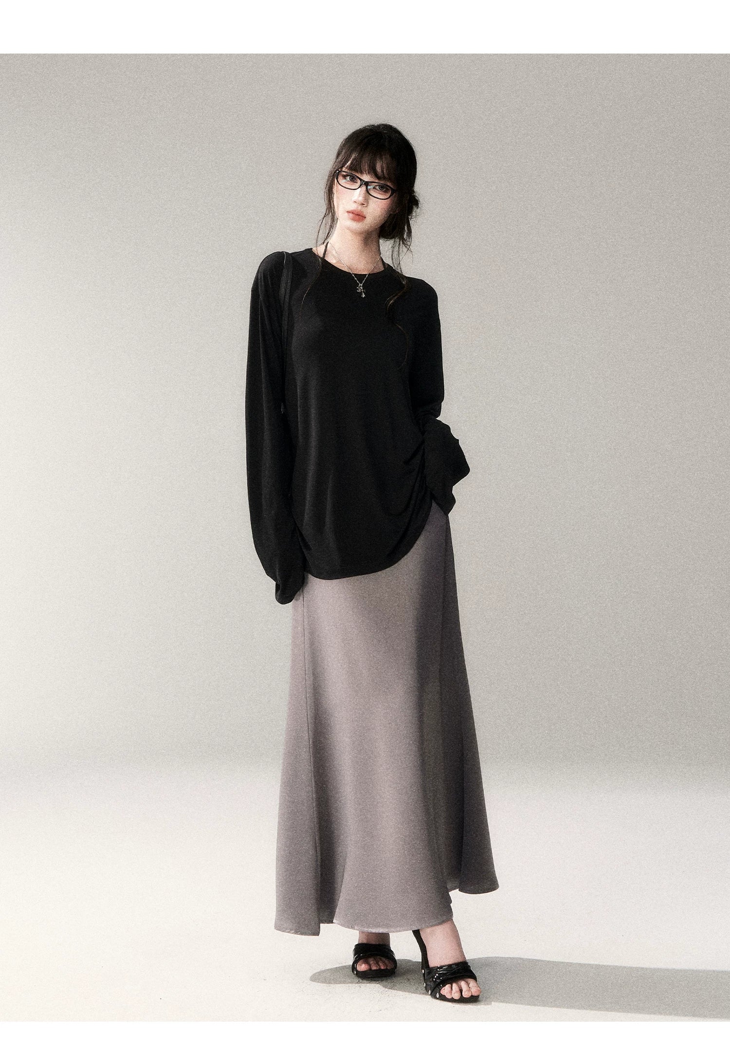 Luxe Lyocell Linen Relaxed Long Sleeve Tee