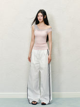 Color-block Lace Irregular Backless Vest - CHINASQUAD