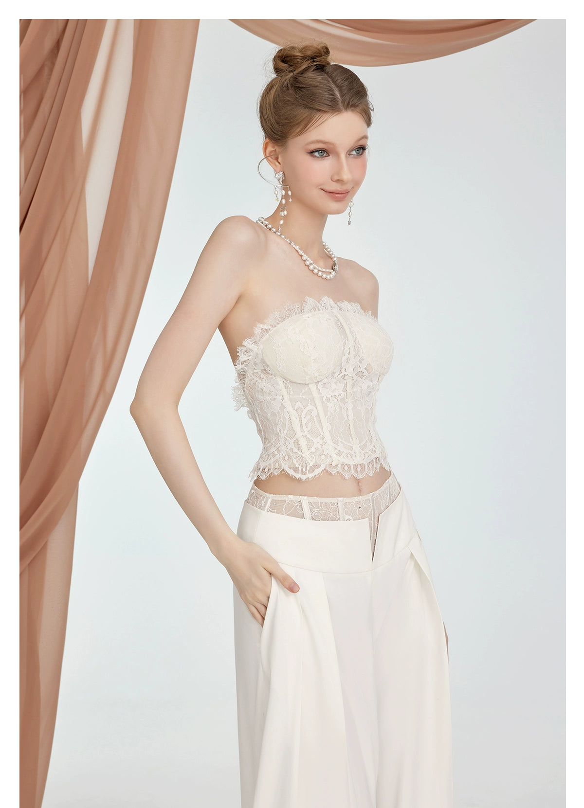Naomi Lace Mesh Boned Backless Corset - CHINASQUAD