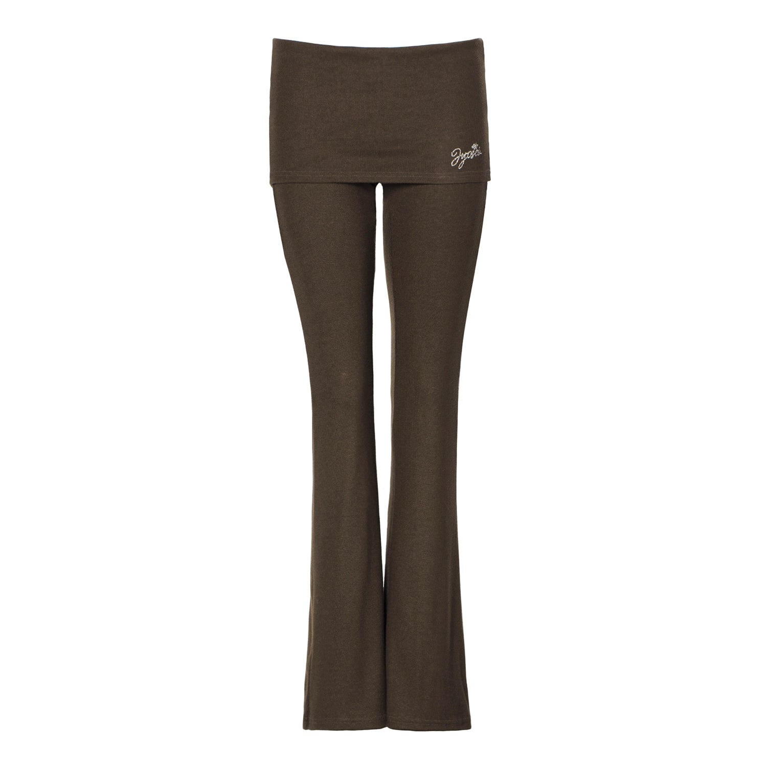 Knit Hooded Top & Flare Pants Set