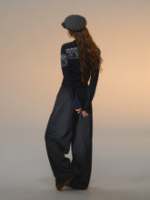 Fair Isle Bow Layered Knit Sweater - CHINASQUAD