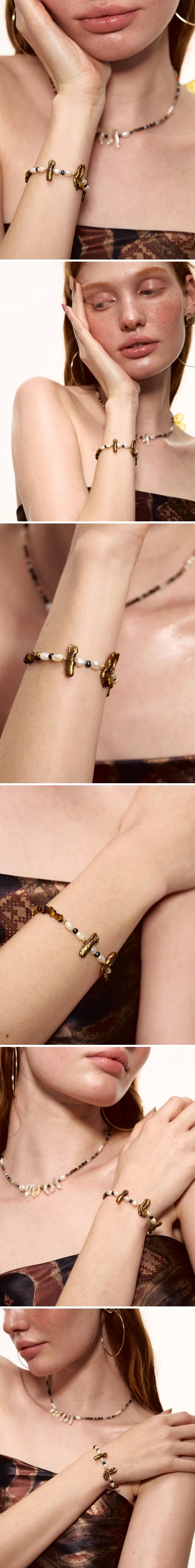 Vintage Gold Baroque Pearl Bracelet - CHINASQUAD