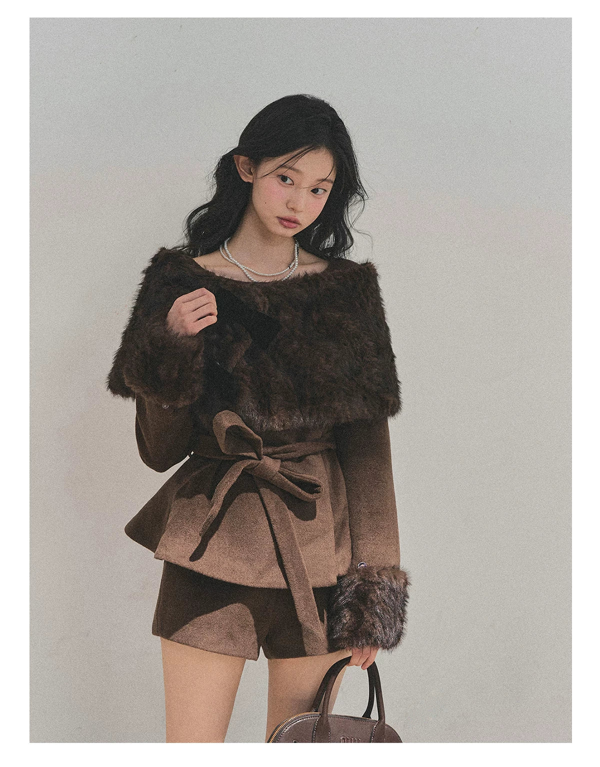 Light Luxury Cape Three-Piece Set