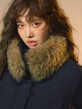Detachable Fur-Collar Fitted Down Jacket - CHINASQUAD
