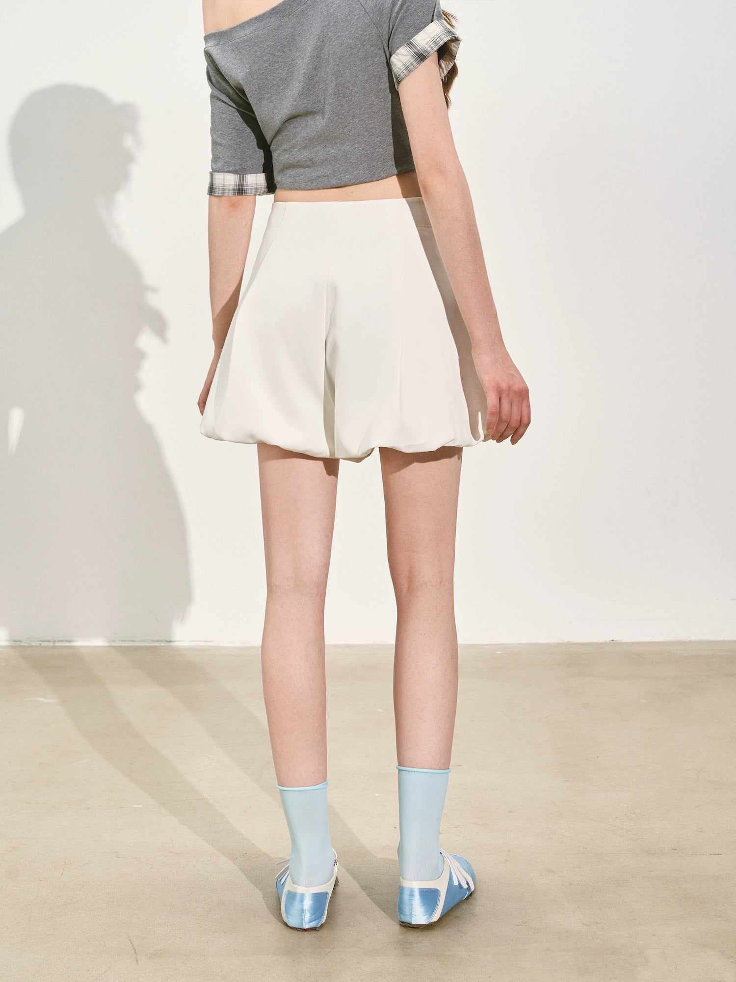 A-line Puff Wide-leg Shorts - CHINASQUAD