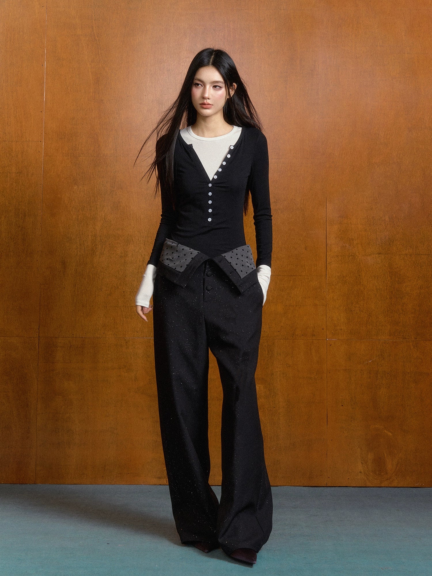 Two-tone Slim Fit Short Dress - CHINASQUAD