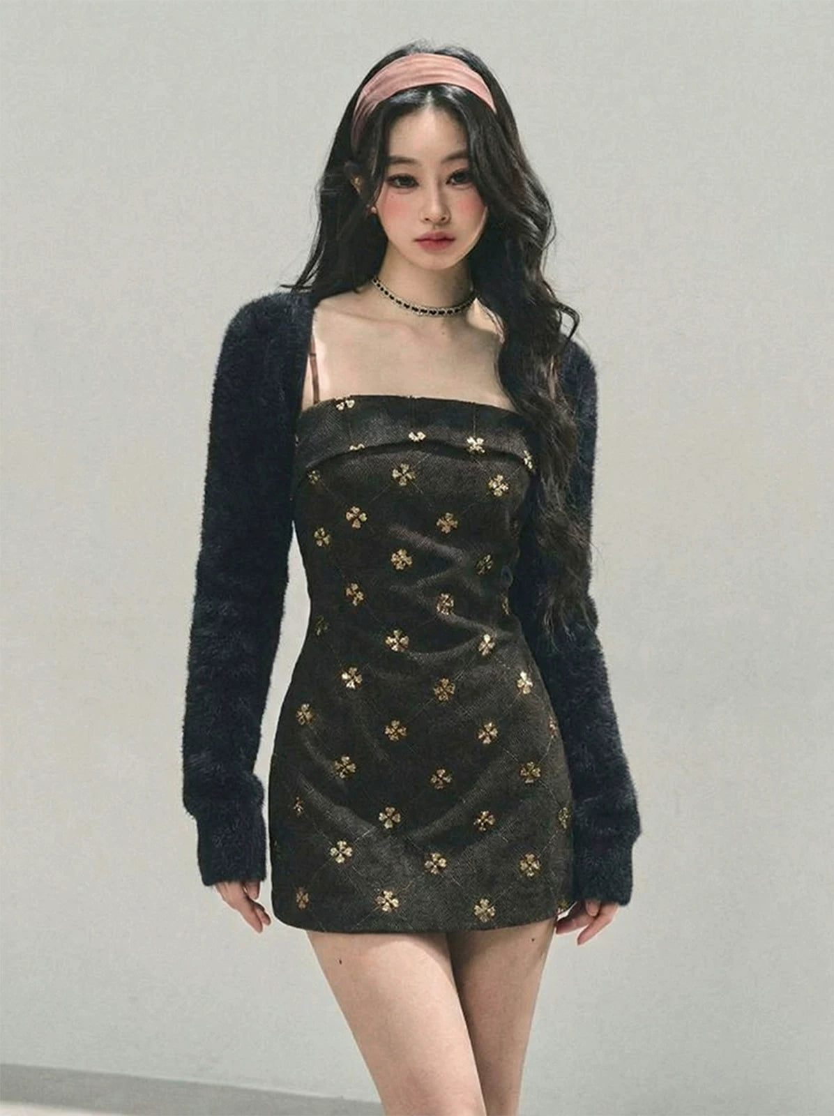 French Cropped Knit Cardigan