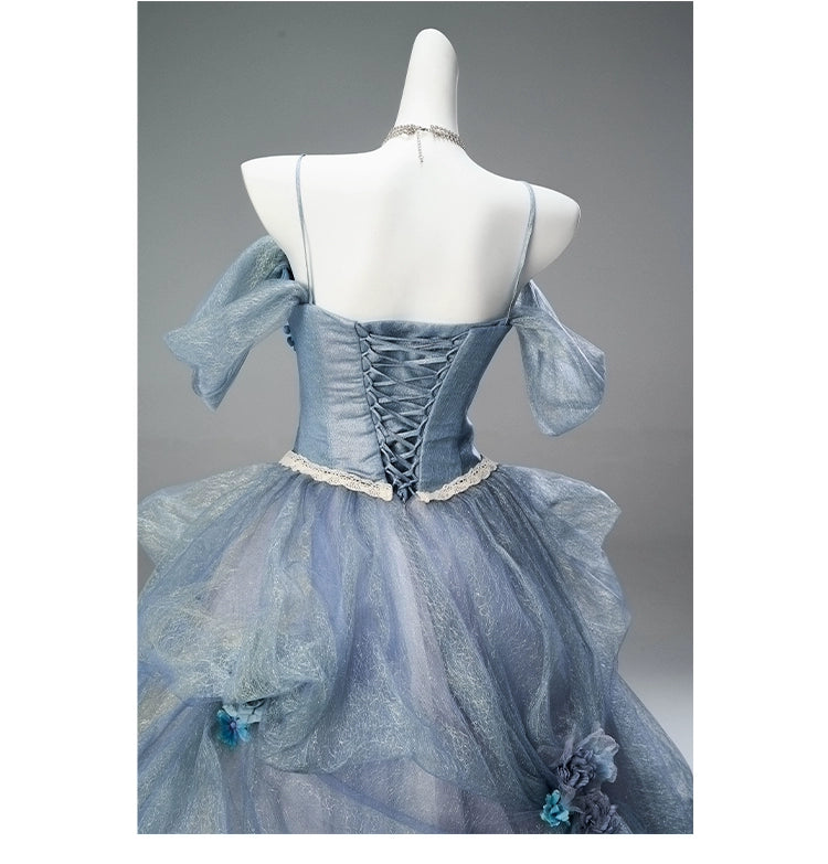 Underwater World Tulle Gown with Floral Embellishments