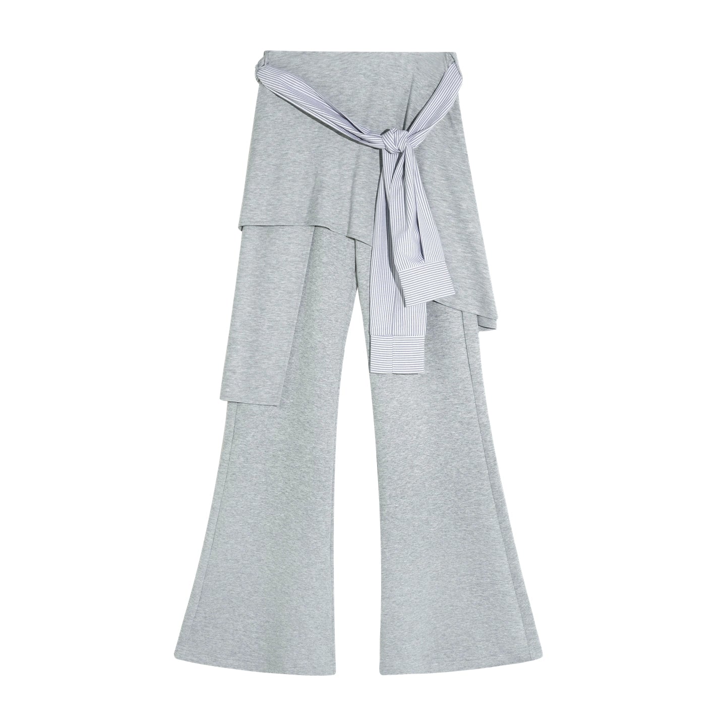 Stripe Ruffled Off-shoulder Sweatshirt - CHINASQUAD