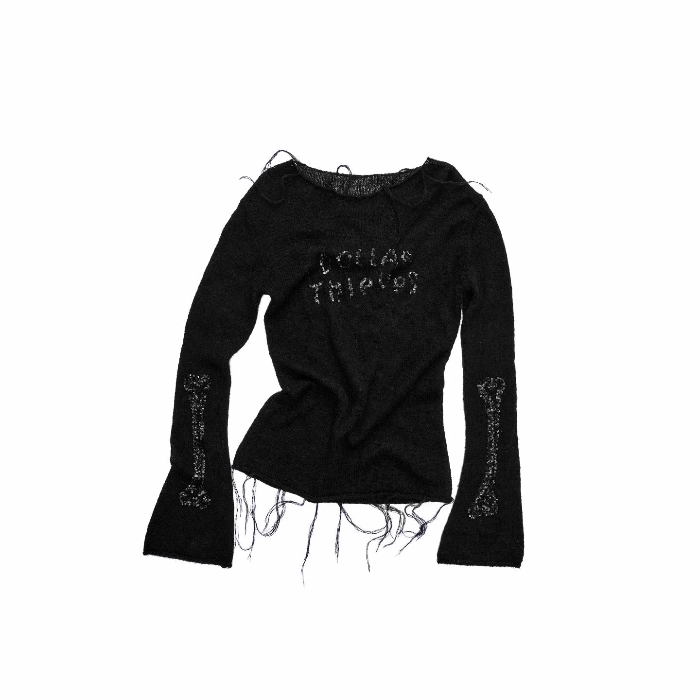 Mohair Sequin Sheer Knit Base Layer