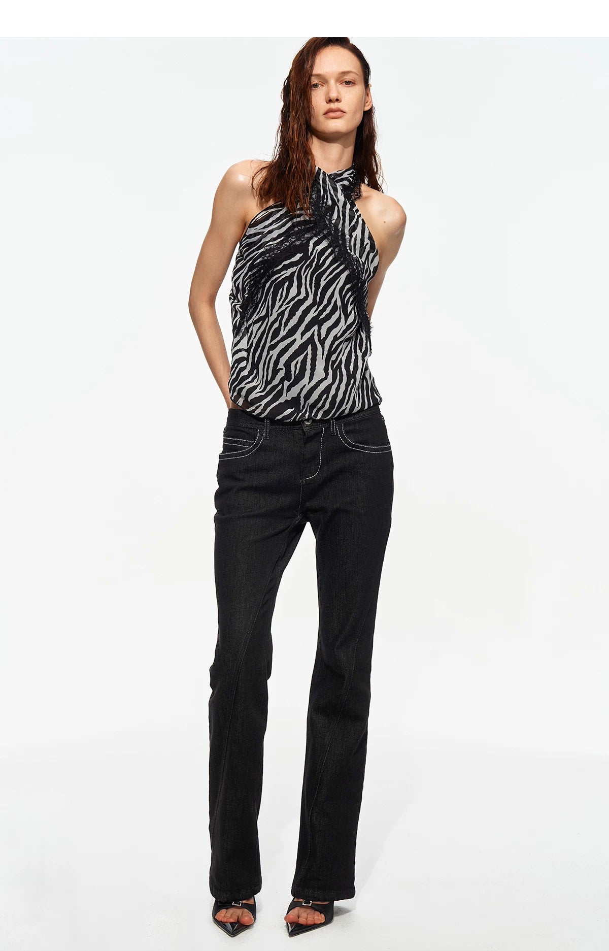 Sheer Halter Chiffon Cami