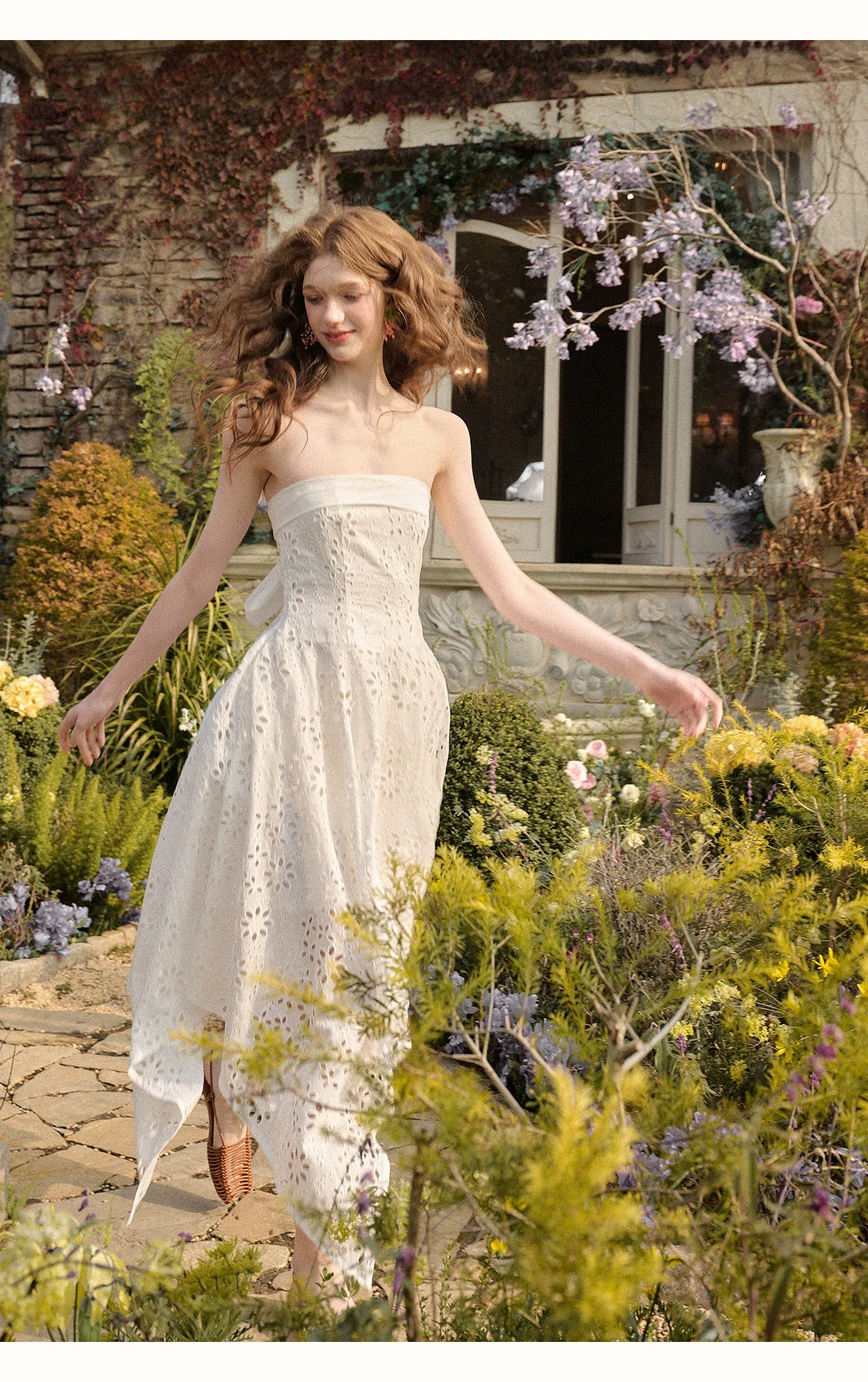 Celebration Ribbon Asymmetrical Cotton Dress