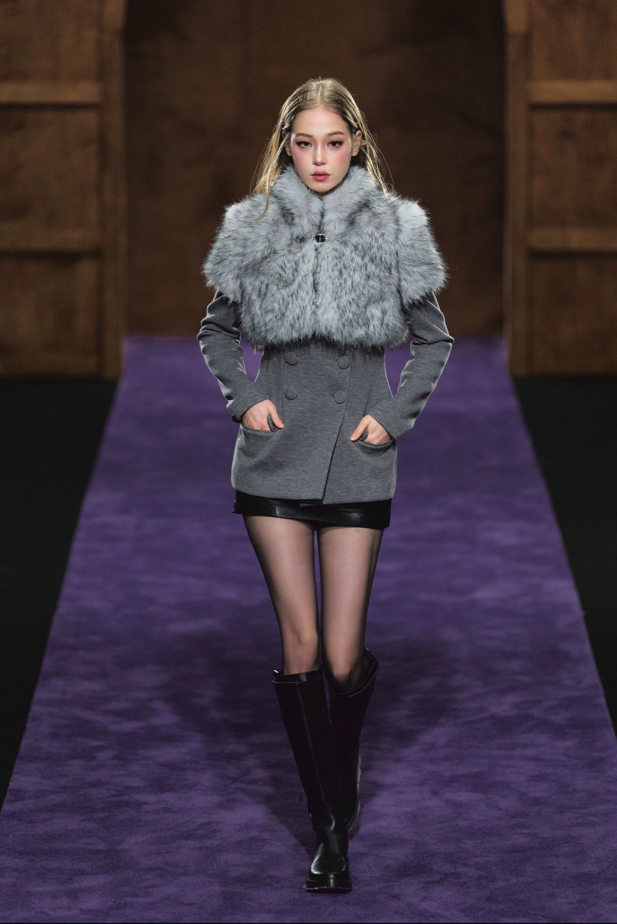 Faux Fur Cropped Jacket