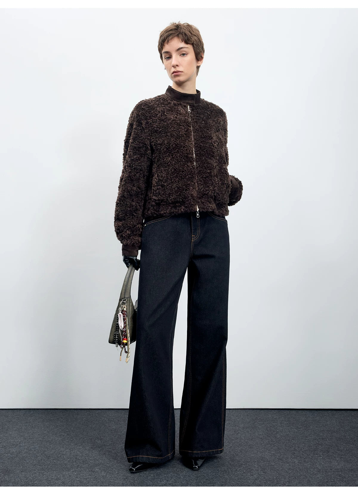 Denim Mid-Low Rise Straight-Leg Jeans