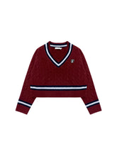 Academy Style Color-Block Knit Long-Sleeve Top - CHINASQUAD