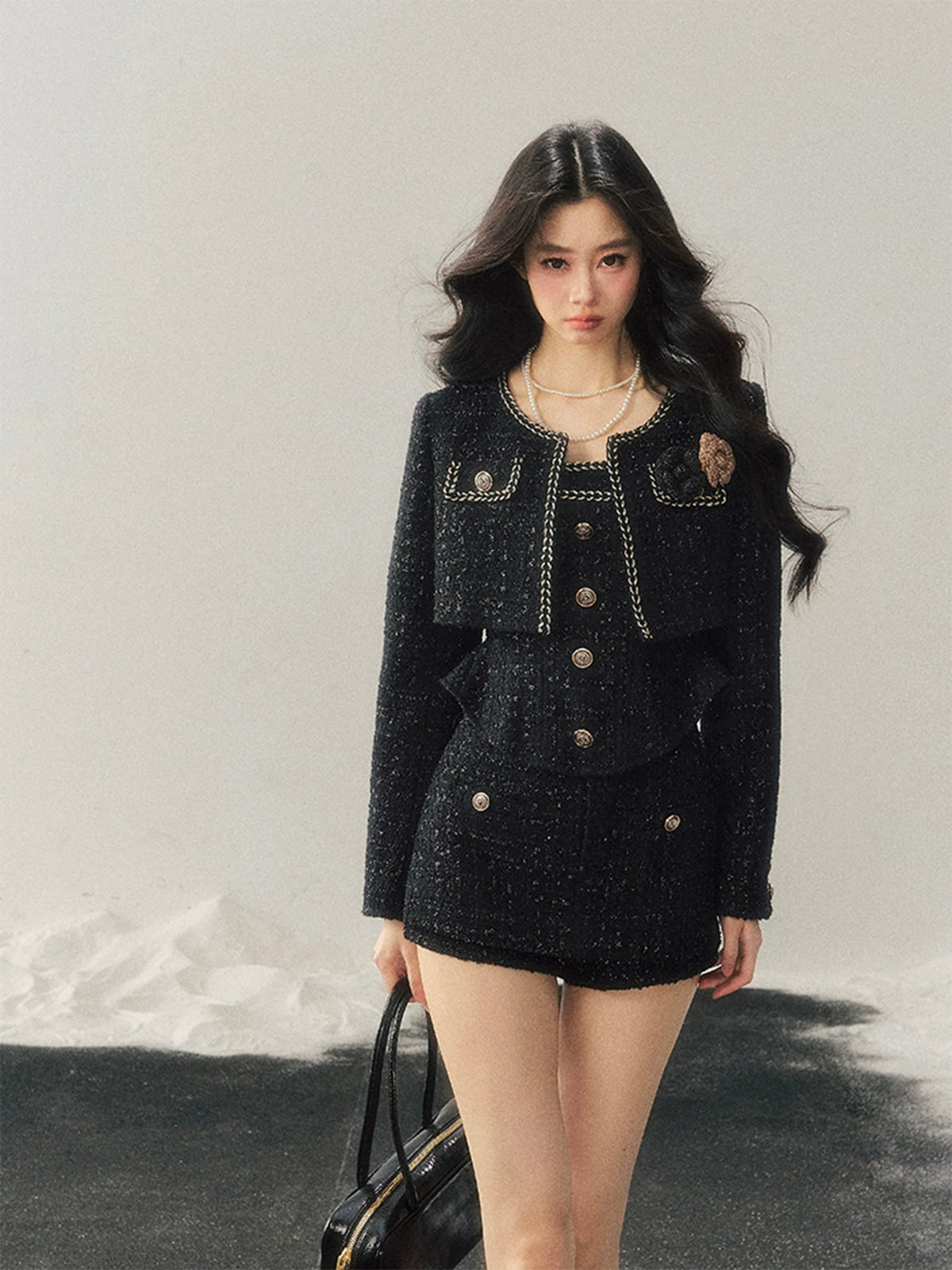 Tweed-Inspired Three-Piece Set