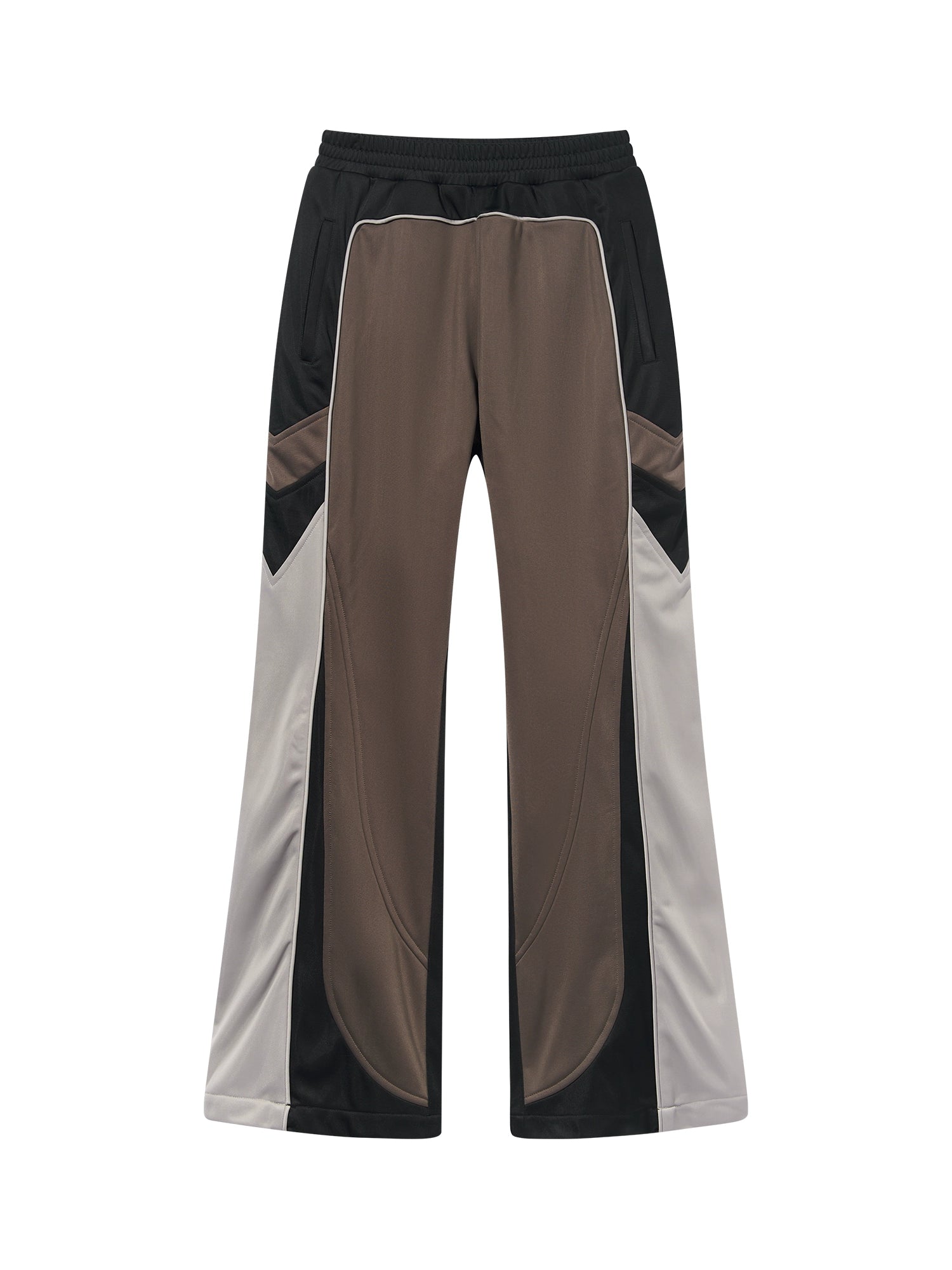 Color-Block Embroidered Straight-Leg Pants - CHINASQUAD