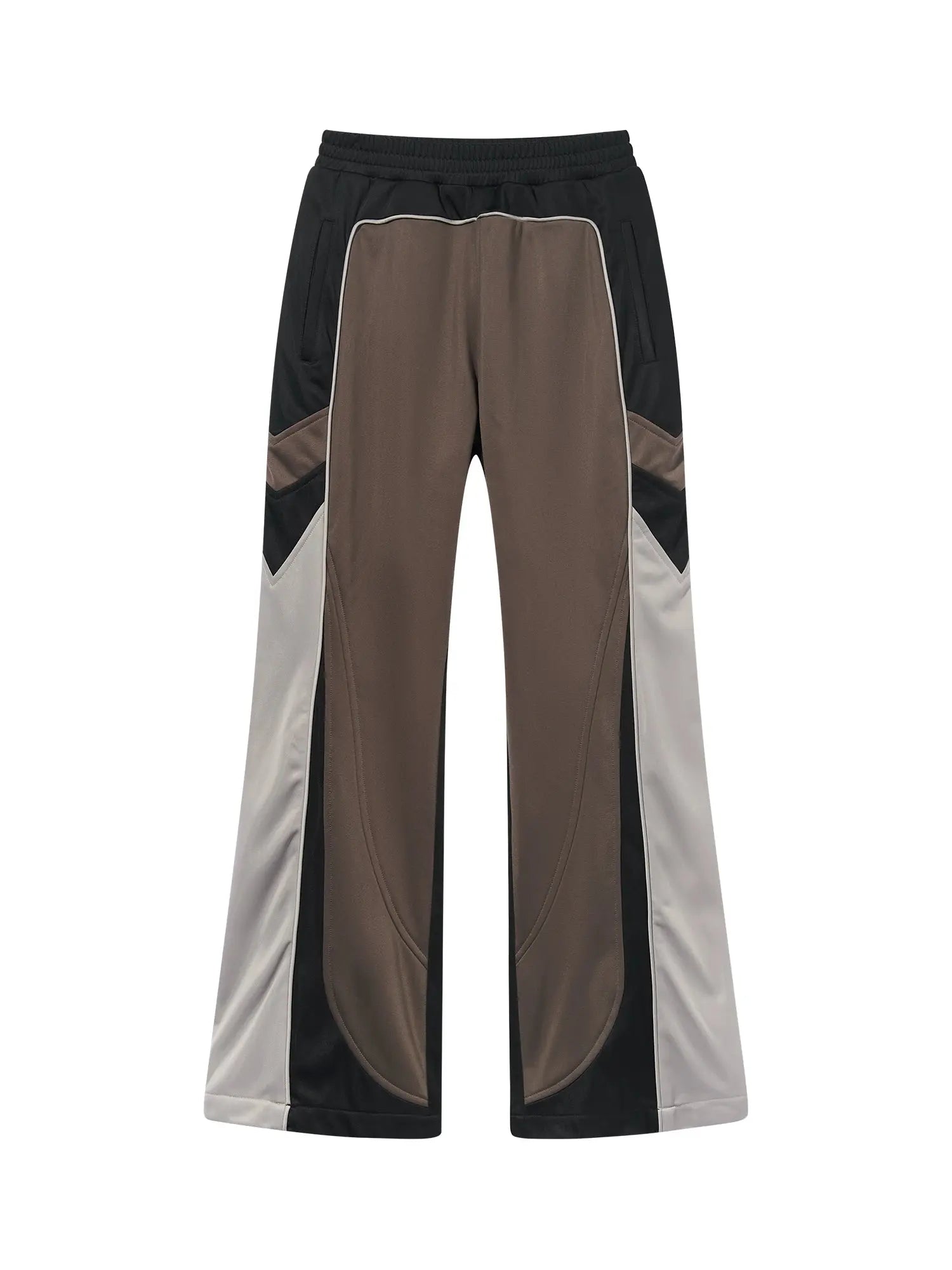 Color-Block Embroidered Straight-Leg Pants - CHINASQUAD