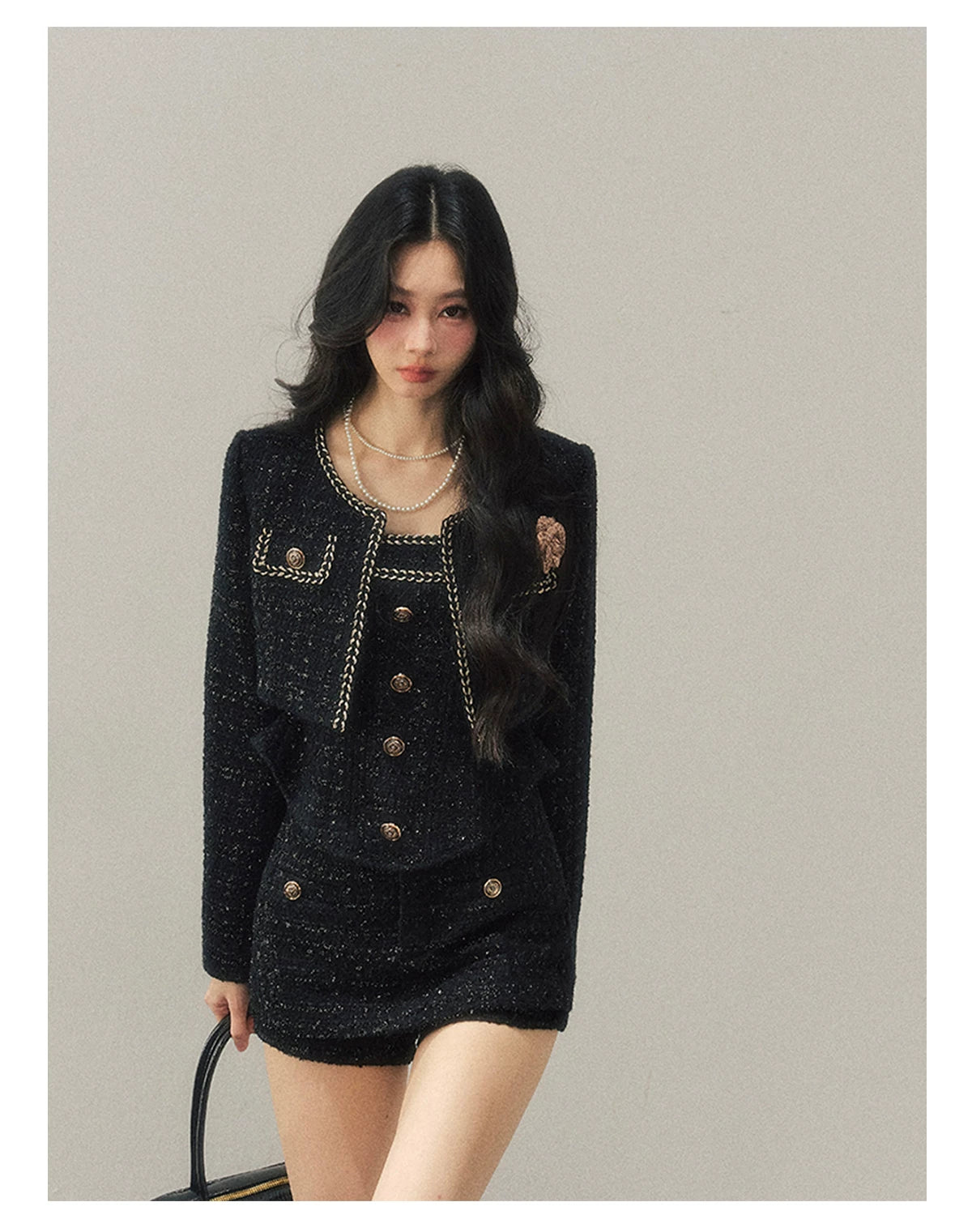 Tweed-Inspired Three-Piece Set