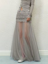 Mesh Splicing Semi-transparent Bodycon Skirt - CHINASQUAD
