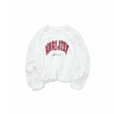 Vintage Letter Print Oversized Sweatshirt - CHINASQUAD