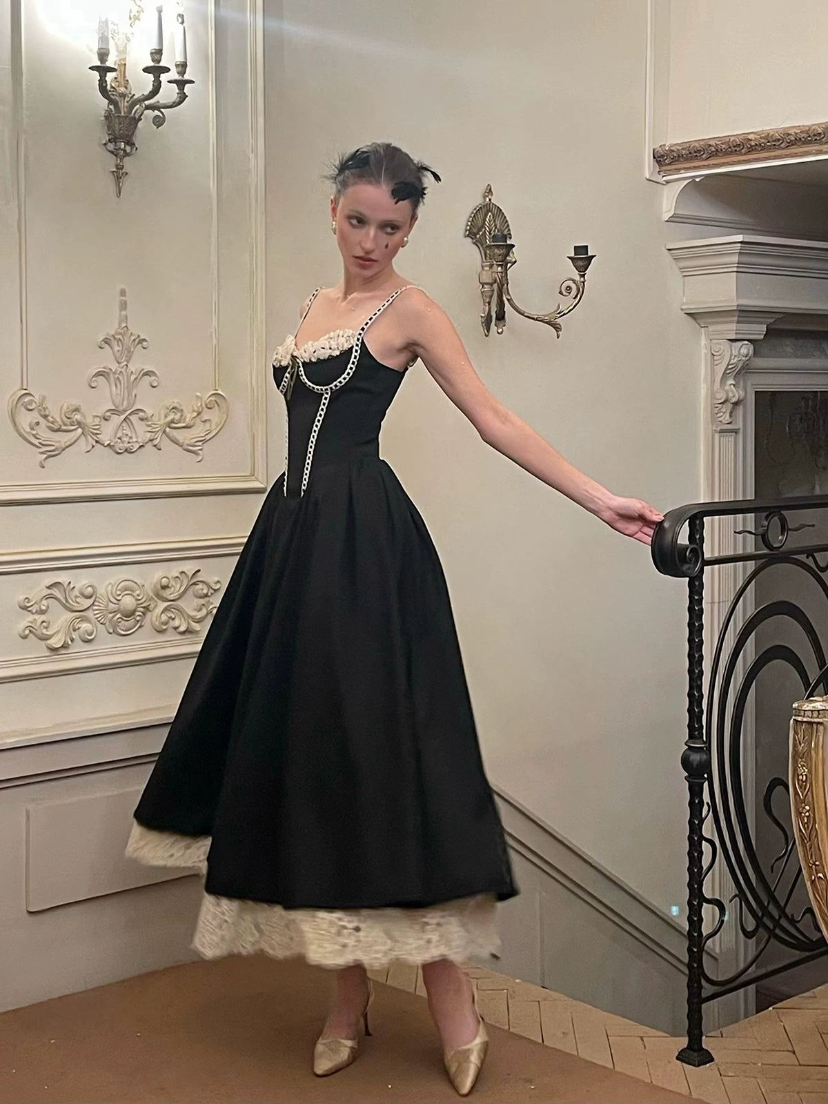 Villain Kate Corset Strap Little Black Dress