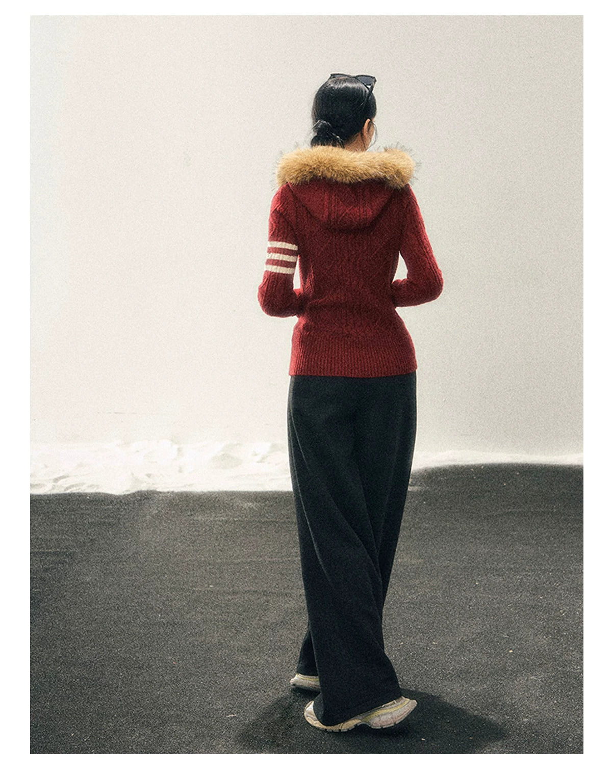 Korean Fleece-Lined Wide-Leg Pants