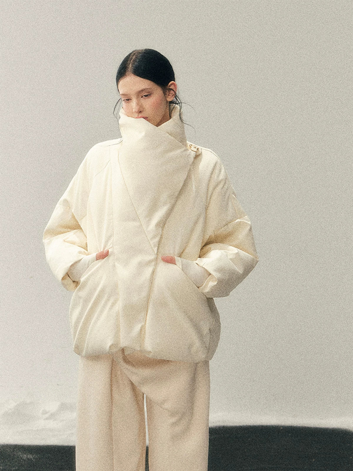 High Neck 90% Down Winter Puffer Jacket