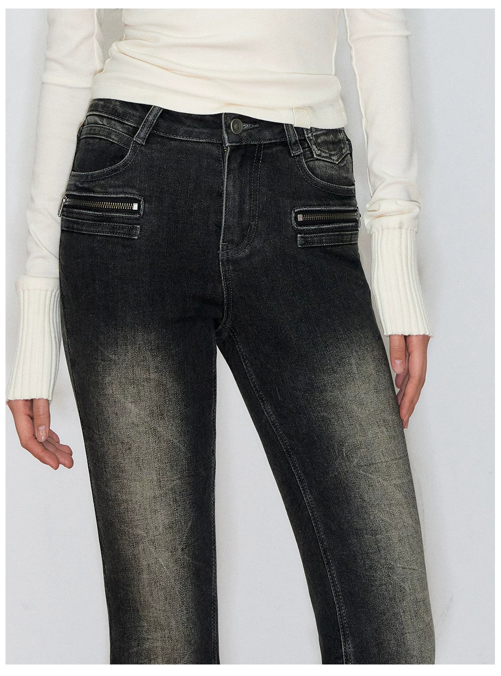 Vintage Slim-Fit Flared Denim Jeans