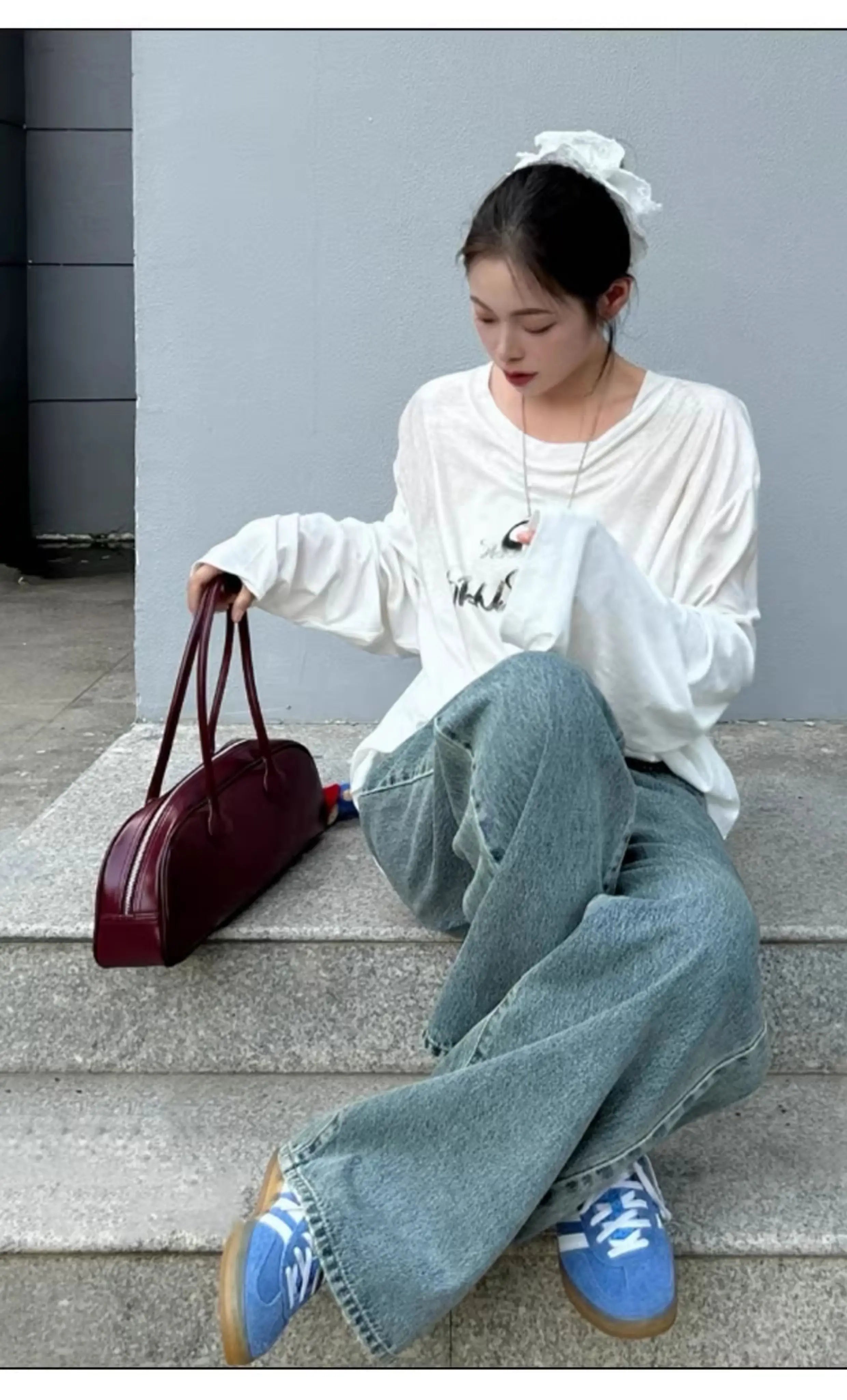 Mini Washed Denim Pants Charm