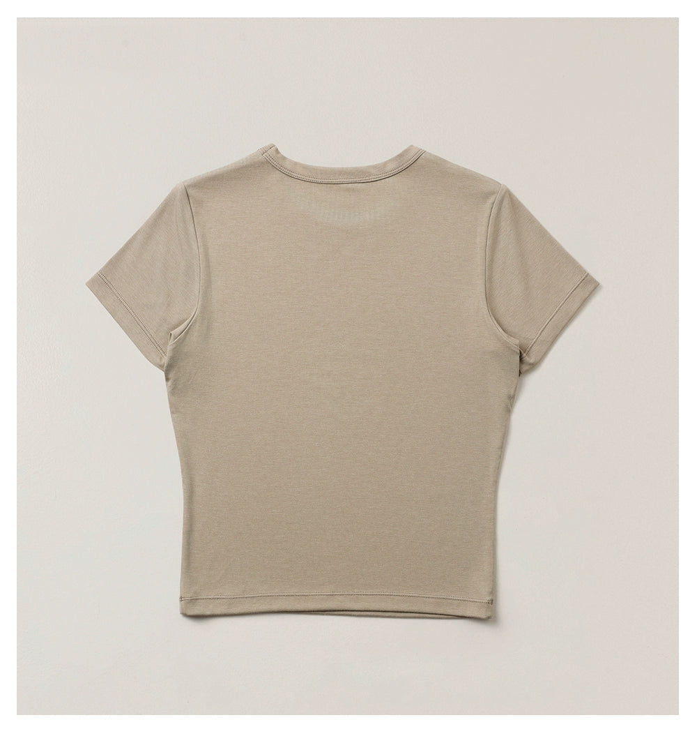 Compass Emblem Fitted Stretch Tee - CHINASQUAD