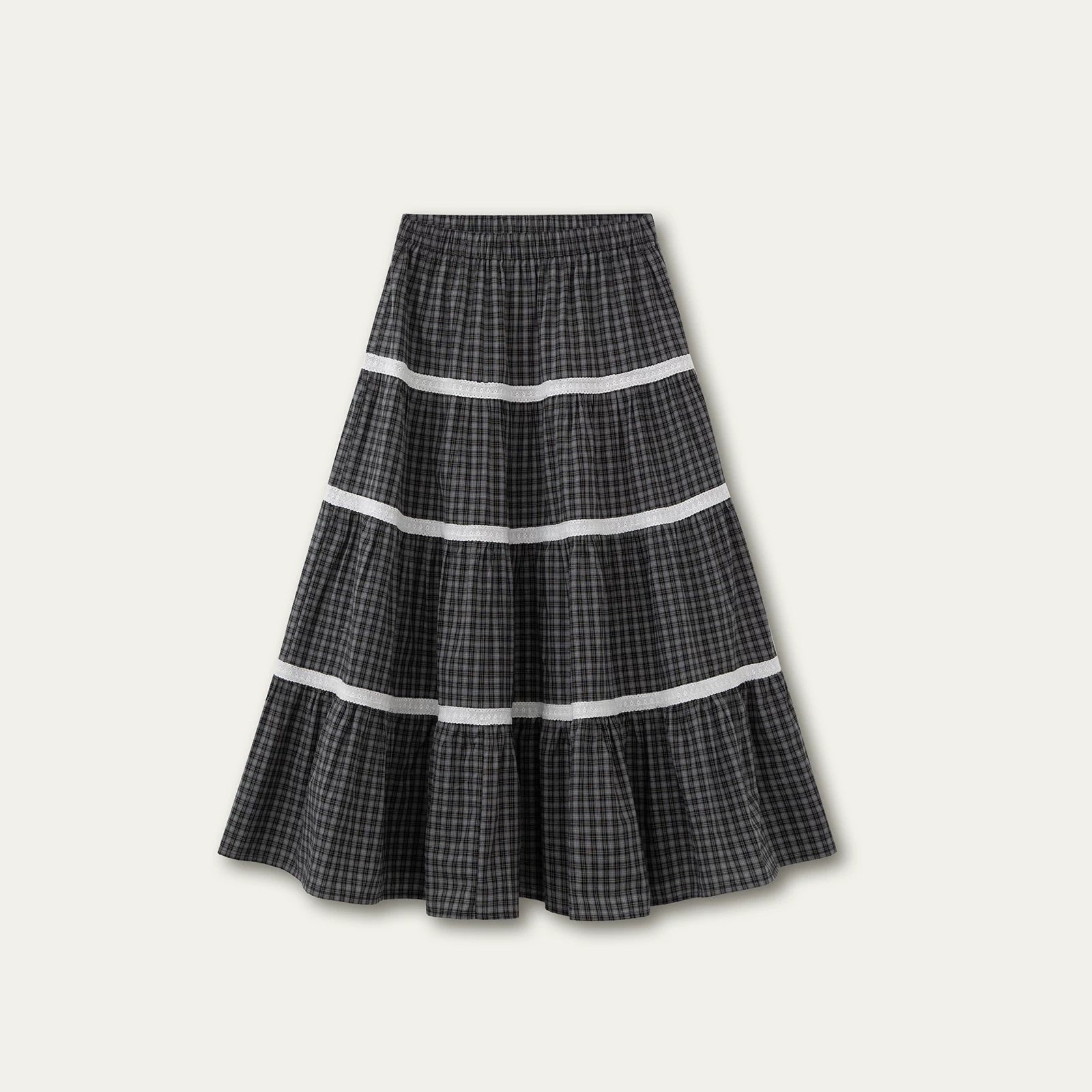 Vintage Plaid Floral Girl Two-Piece Set