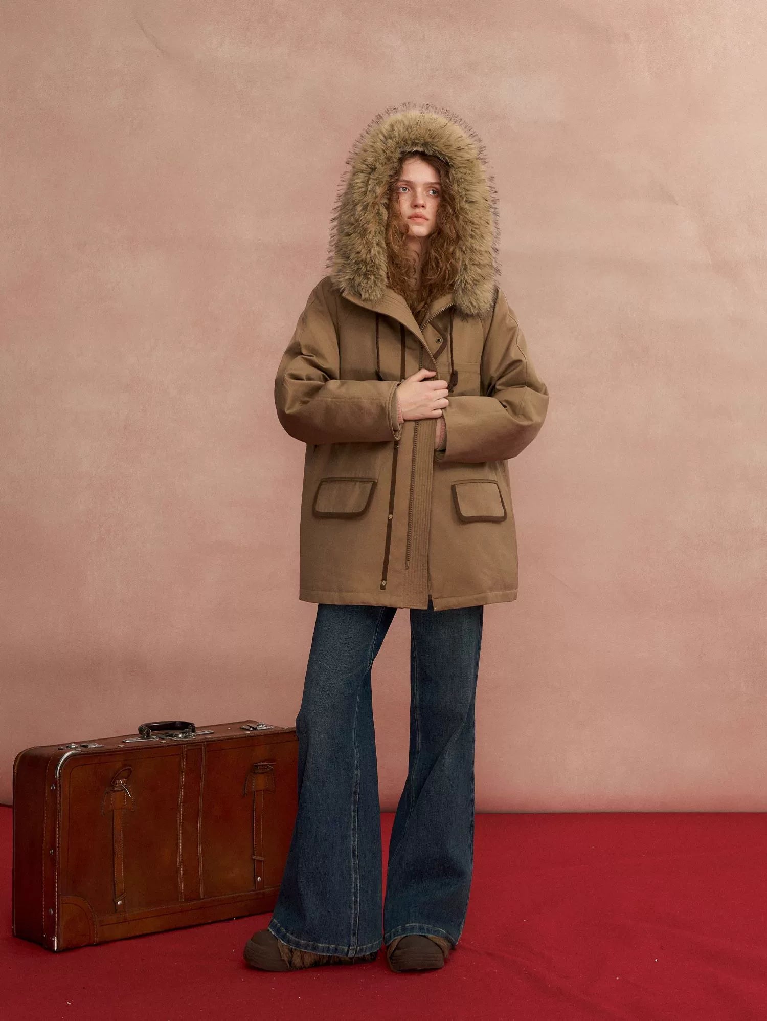 Hooded Utility Parka Puffer Down