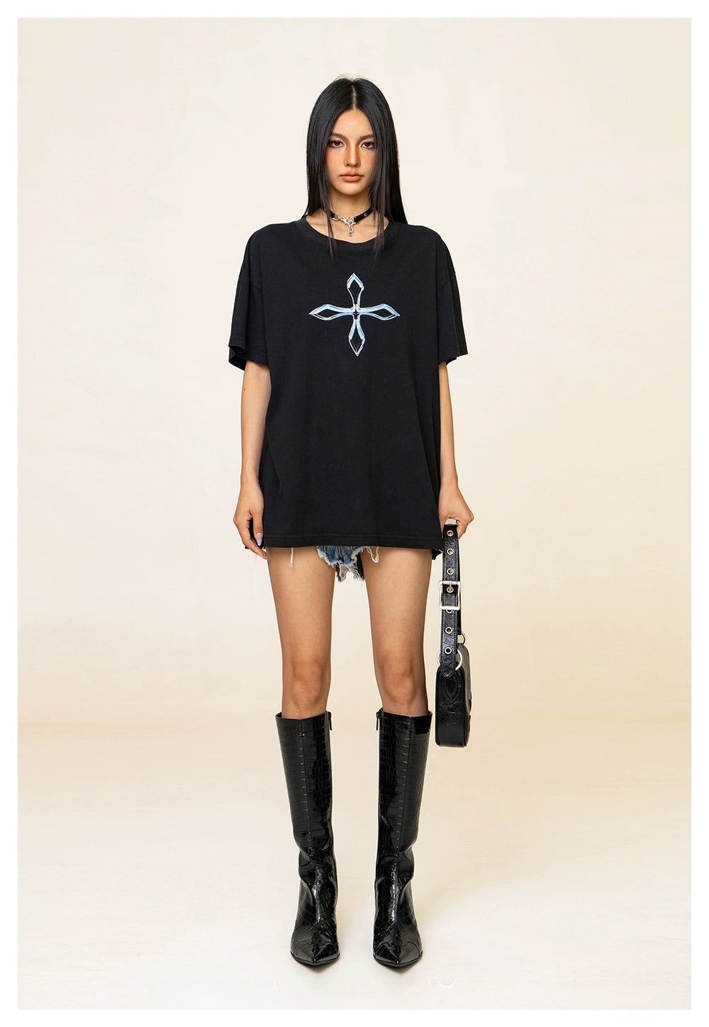 Compass Cross Vintage Tee - CHINASQUAD