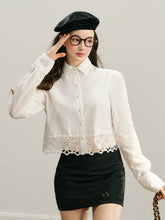 Black & White Embroidered Lace Blazer - CHINASQUAD