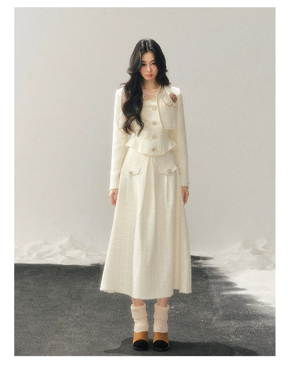 Tweed-Inspired Three-Piece Set