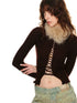 Lace-Up Ribbed Turtleneck - CHINASQUAD