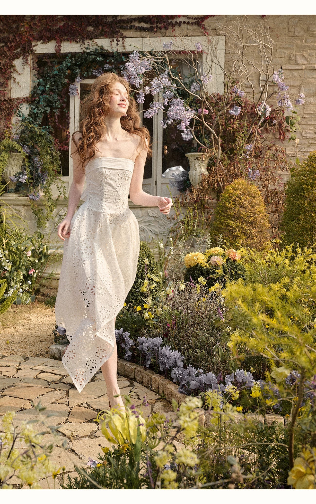 Celebration Ribbon Asymmetrical Cotton Dress