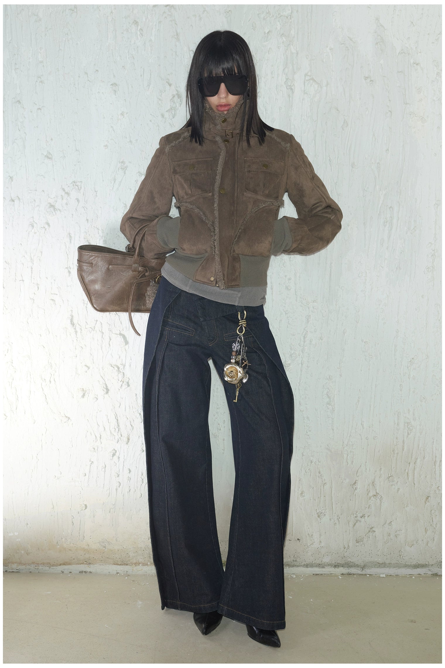 Vintage Heart & Rose Chain Pendant