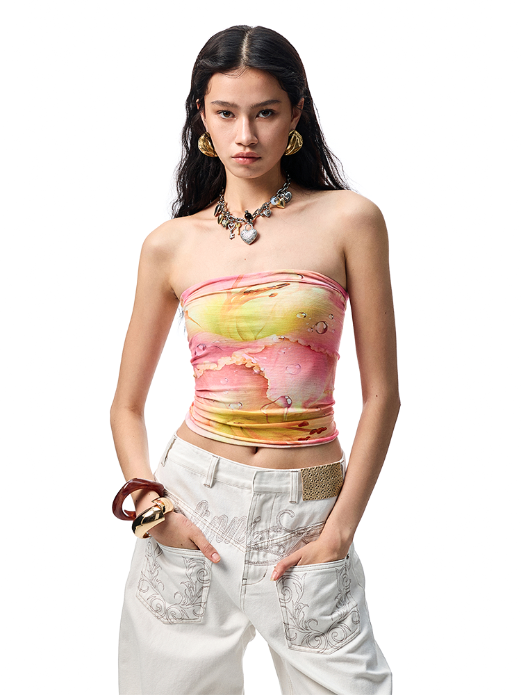 Floral Print Convertible Bandeau Headband - CHINASQUAD