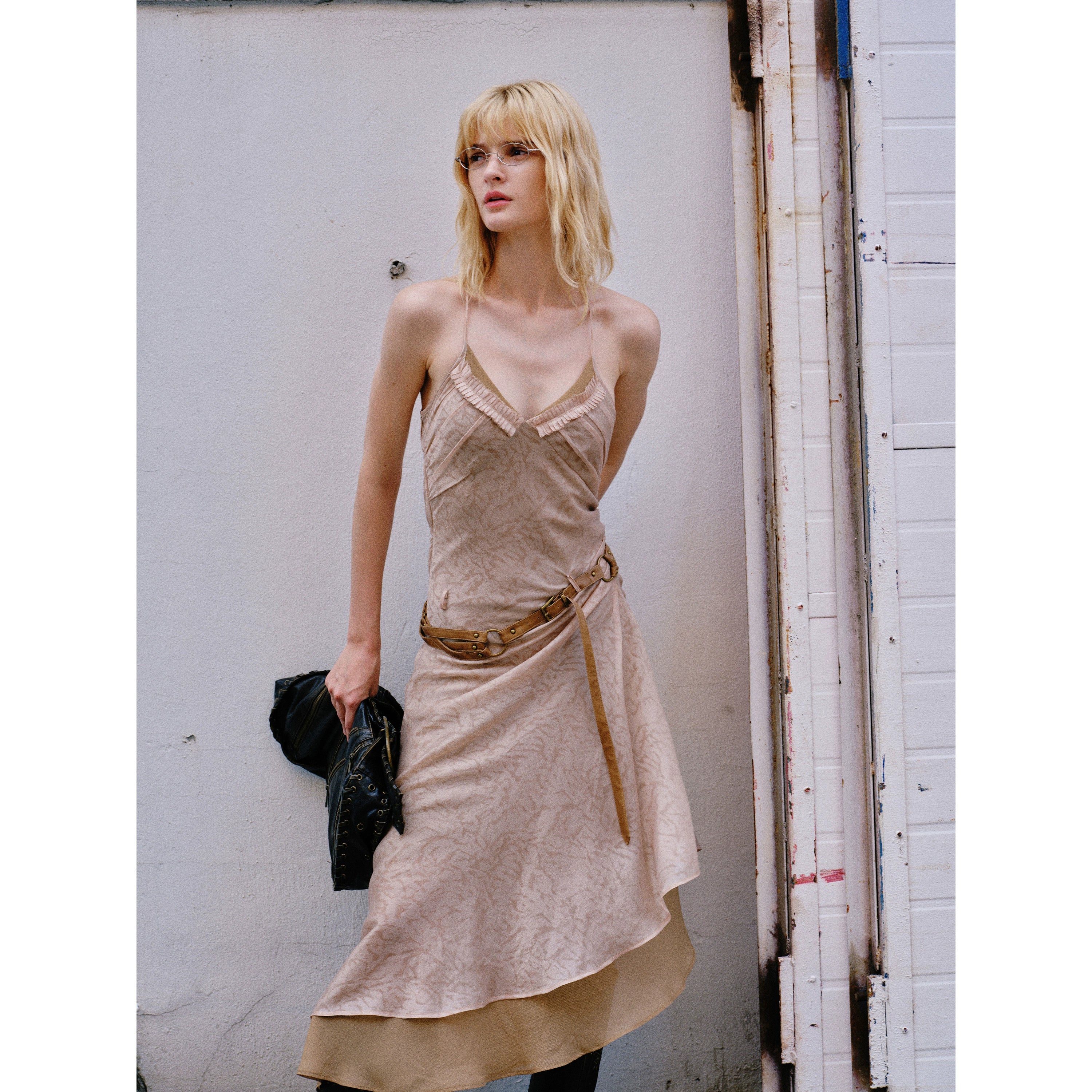 Vintage Layered Halter Dress - CHINASQUAD