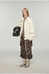Removable Fur Collar Windproof Leather Jacket - CHINASQUAD