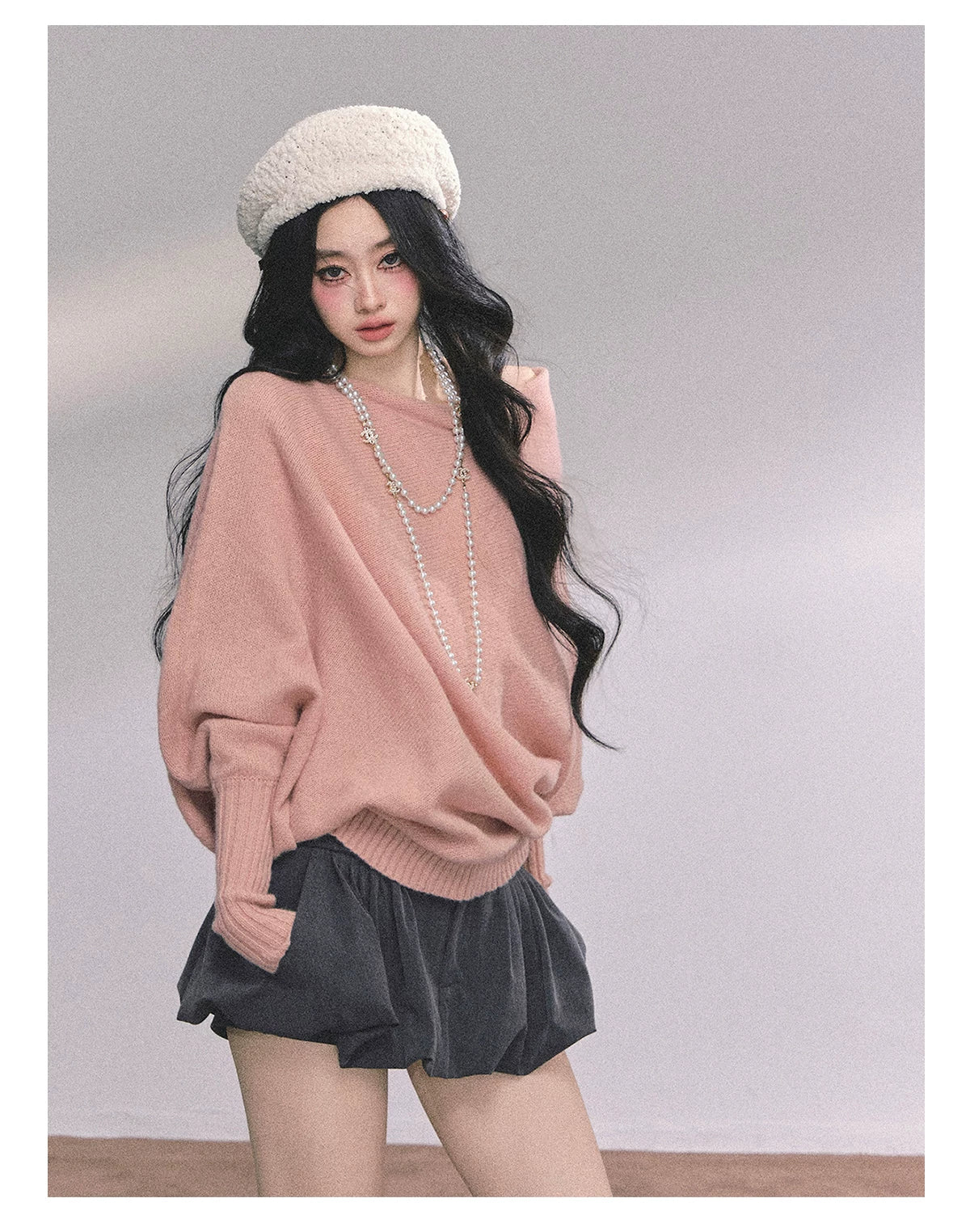 Soft Sweet Off-Shoulder Knit Sweater