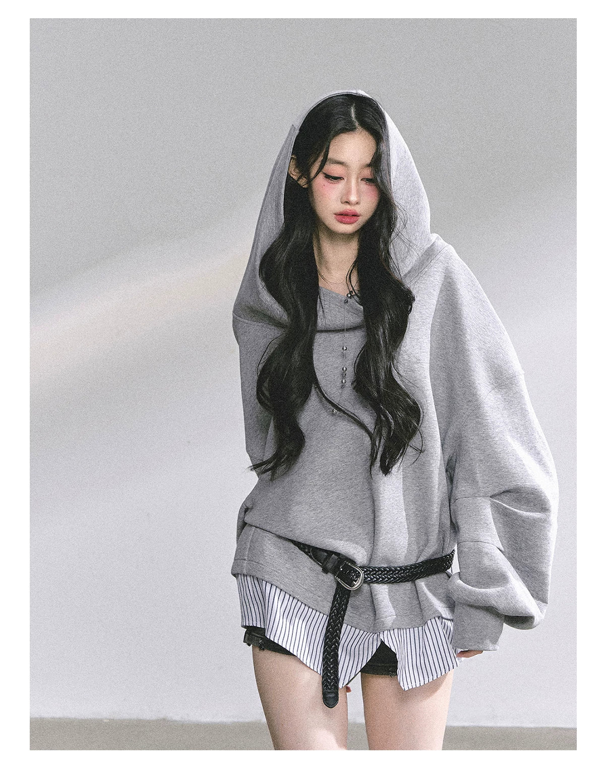 Two-Piece Oversized Hooded Sweatshirt