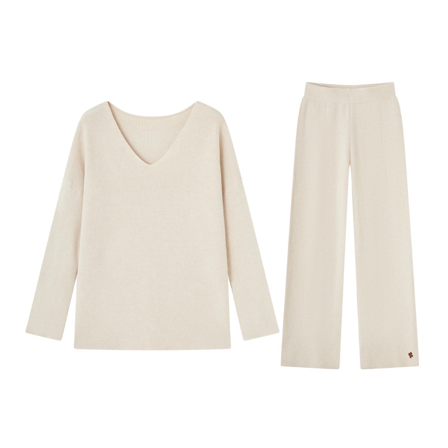 Waffle-Knit Lounge Set