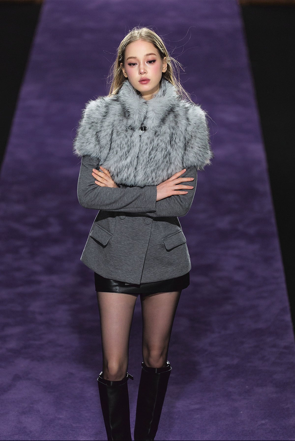 Faux Fur Cropped Jacket