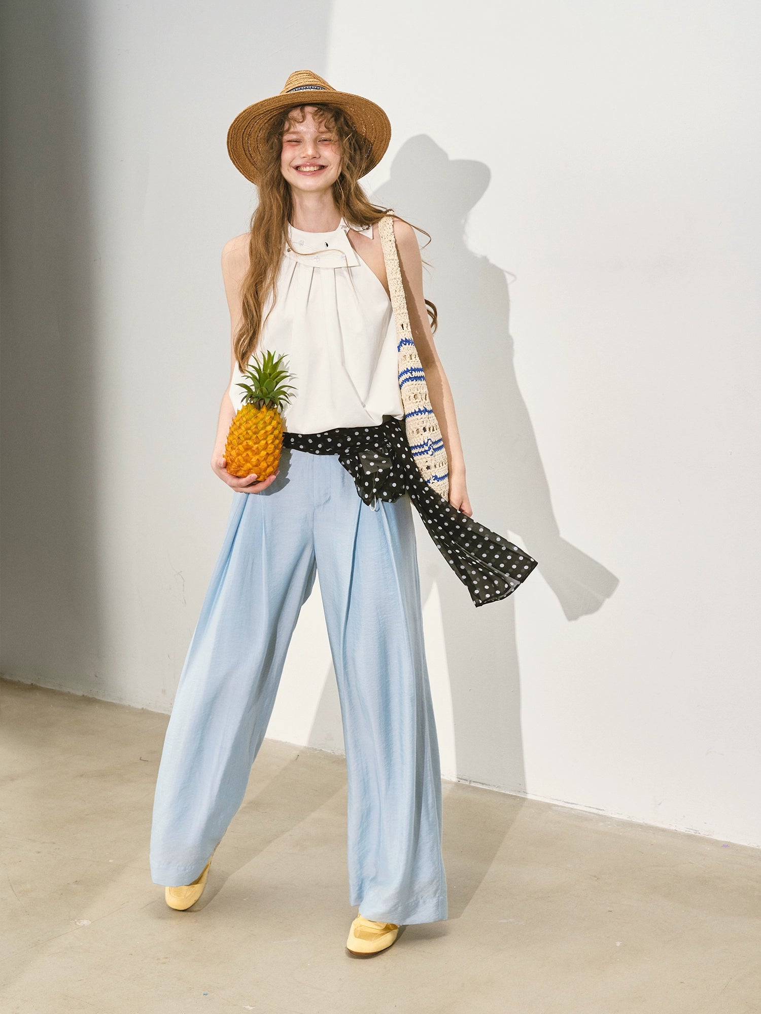 Suit Pleated Wide-Leg Pants - CHINASQUAD