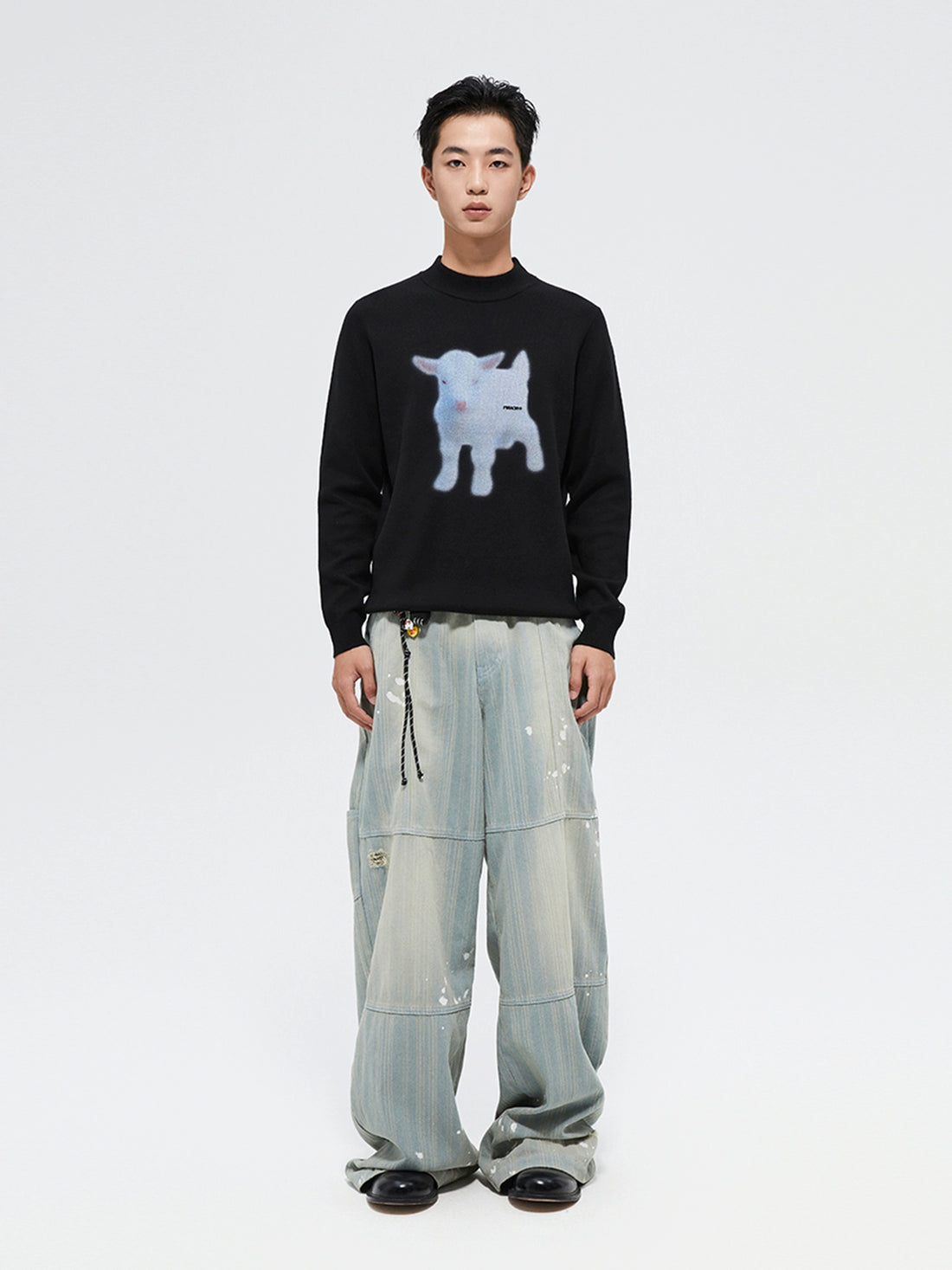 Printed Half-Turtleneck Thermal Base Sweater - CHINASQUAD
