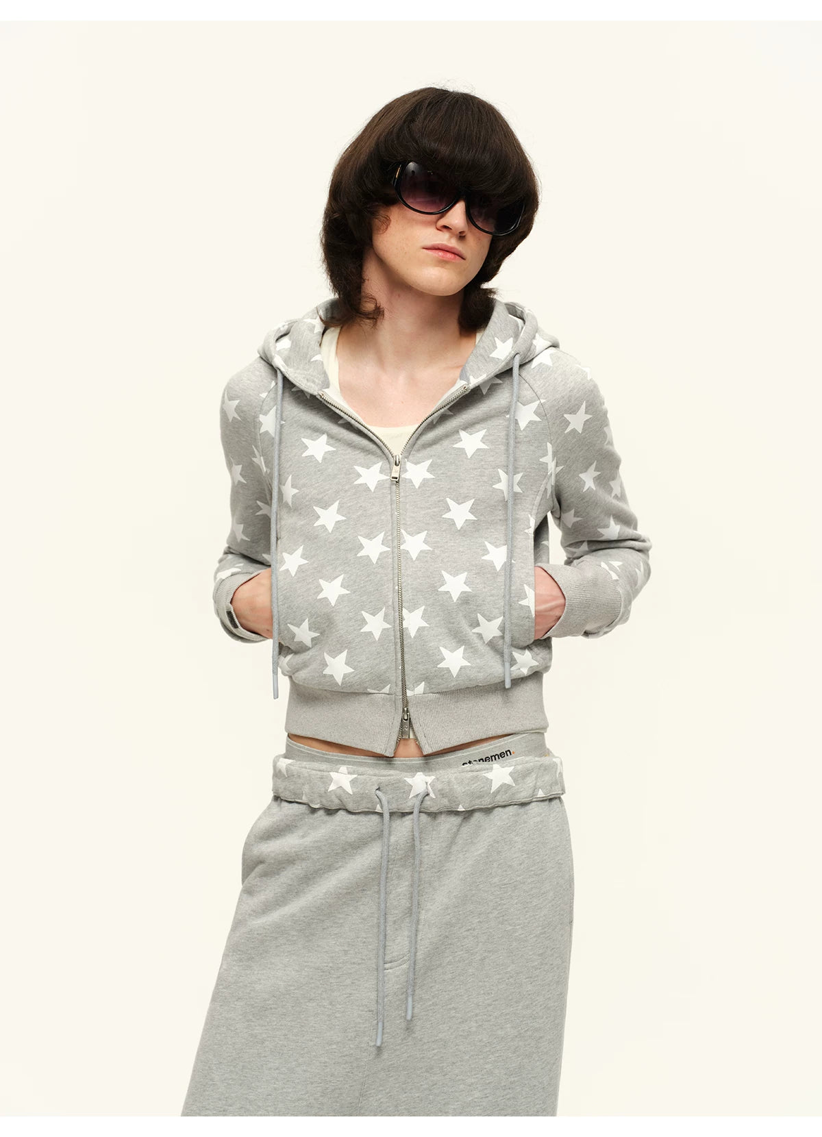 Hooded Sweatshirt & Wide-Leg Sweatpants Set