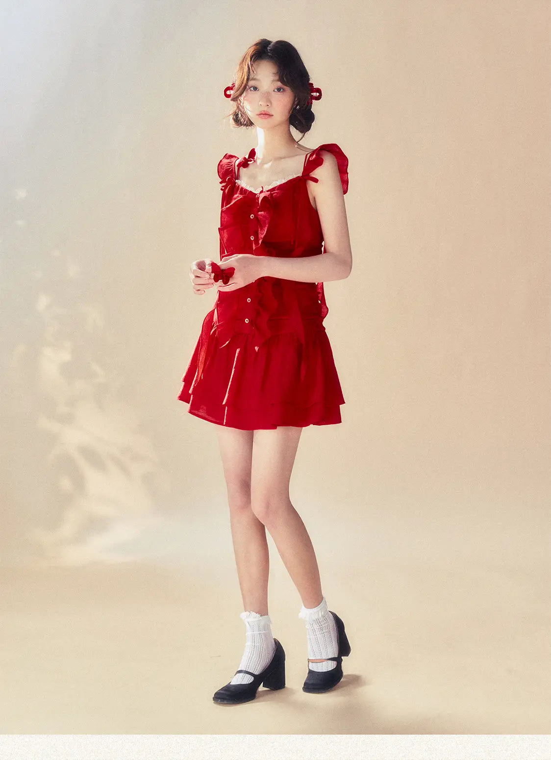 Red Spaghetti Strap Dress - CHINASQUAD